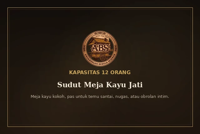 Sudut Meja Kayu Jati Kokoh