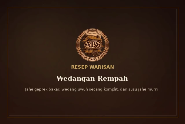Wedangan rempah jahe geprek dan wedang uwuh